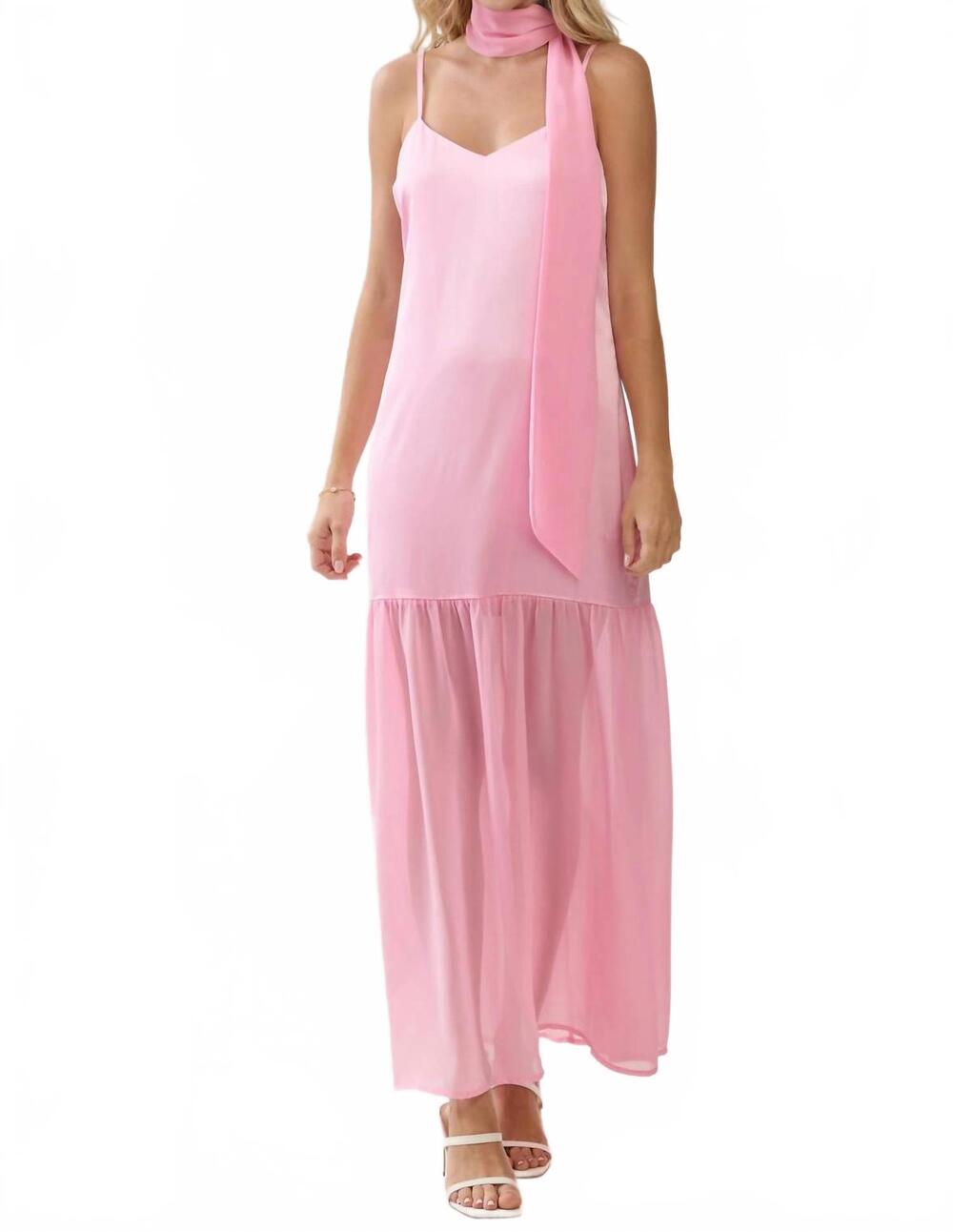 NEW TCEC spaghetti strap maxi dress in pink